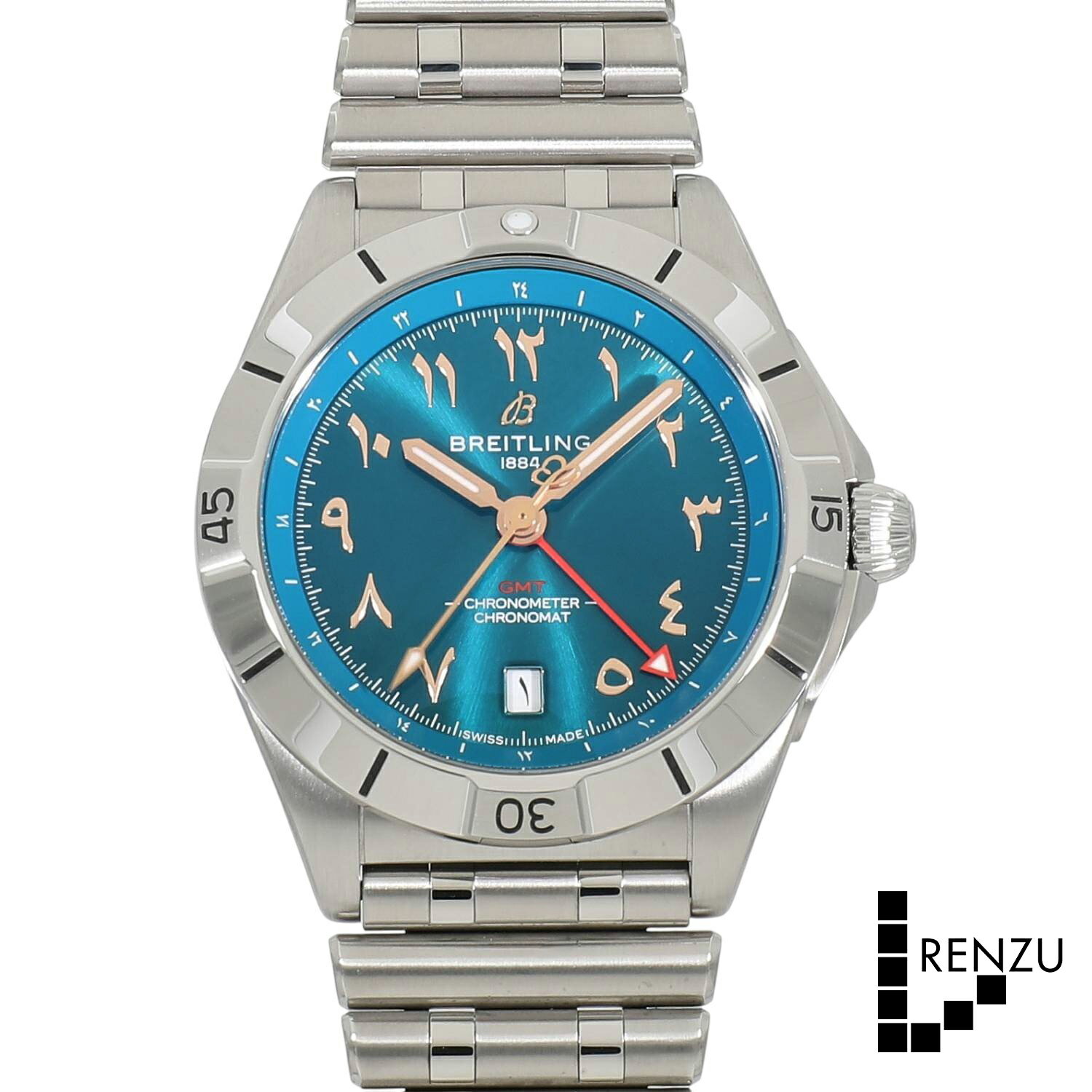 OMEGA - [未使用]ブライトリング クロノマット オートマチック GMT 40 中東限定 200本 A323983B1C1A1 / A32398 グリーン メンズ 送料無料 腕時計 【ローン48回無金利】