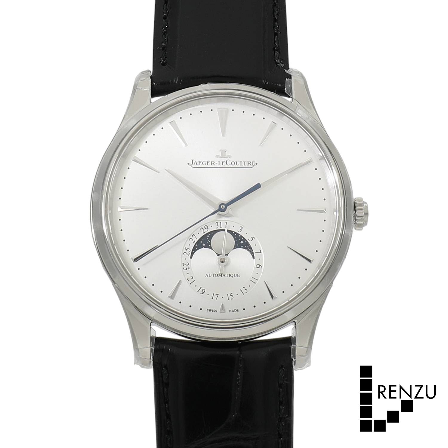 [新品]ジャガールクルト マスター ウルトラスリム ムーン Q1368430 シルバー メンズ 送料無料 腕時計 【ローン48回無金利】