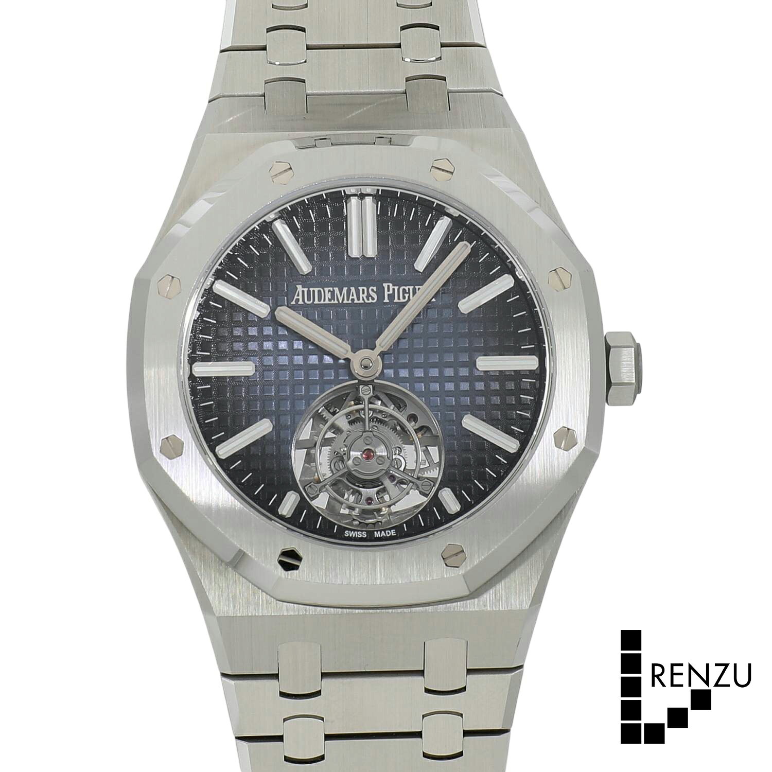 [中古]オーデマピゲ ロイヤル オーク フライング トゥールビヨン 26730ST.OO.1320ST.02 スモークブルー メンズ 送料無料 腕時計 【ローン48回無金利】
