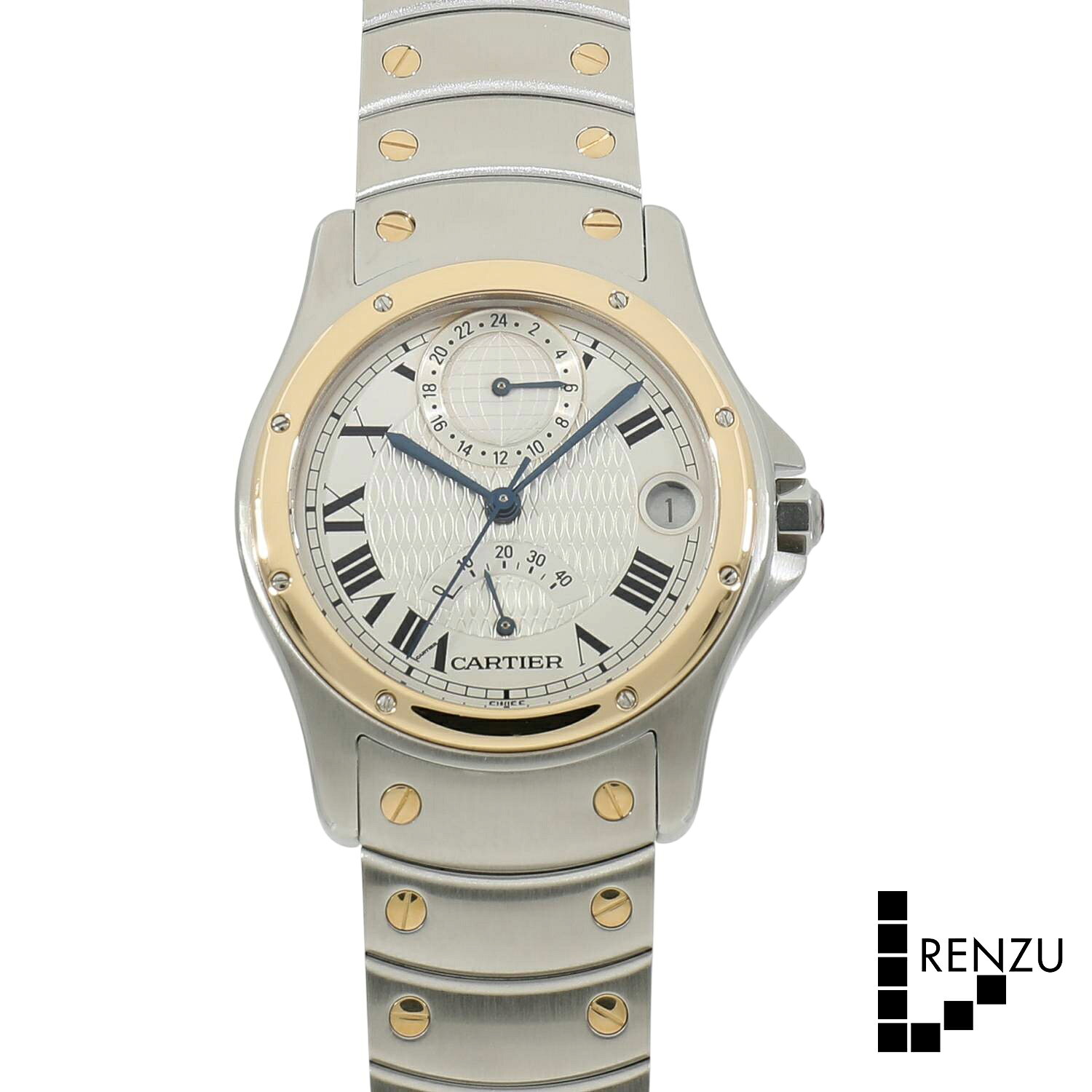 中古 カルティエ サントス ロンド LM GMT パワーリザーブ カルティエ創業150周年記念 1847本限定 W20038R3 renzu-watch-10011818 れんず 楽天市場店 パッケージ画像