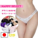 メール便 送料無料 「HAPPYSELECT　超目玉☆REONにおまかせ日本製セクシーショーツ1枚」 デザインやカラーはお楽しみになります。」 セクシーランジェリー セクシー下着 ユニセックス レディース メンズ Tバック フルバック 穴あき ヒモパン ［japan-selectpanties］