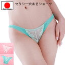 【メール便をご選択で 送料無料 】セクシーランジェリー 「大人の花刺繍レース クロッチ オープン フルバックショーツ セクシーショーツ 穴あき 」 セクシー下着...