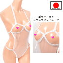テディー 【 送料無料 】 「秘密のポケット付き スケスケレース プレイスーツ 」 レオタード レース ボンテージ セクシー ランジェリー プレイスーツ オープ...