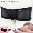 店内全品 ポイント10倍! 【メール便をご選択で 送料無料 】 セクシーランジェリー「M・Lサイズ 極うす セクシー メンズ ボクサー ショーツ パンツ セクシ...