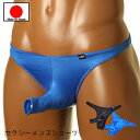 【メール便をご選択で 送料無料 】 セクシーランジェリー「大胆セクシー メンズ Tバック ショーツ セクシーショーツ」 インナー 下着 ビキニ 過激 極浅 ブラ...