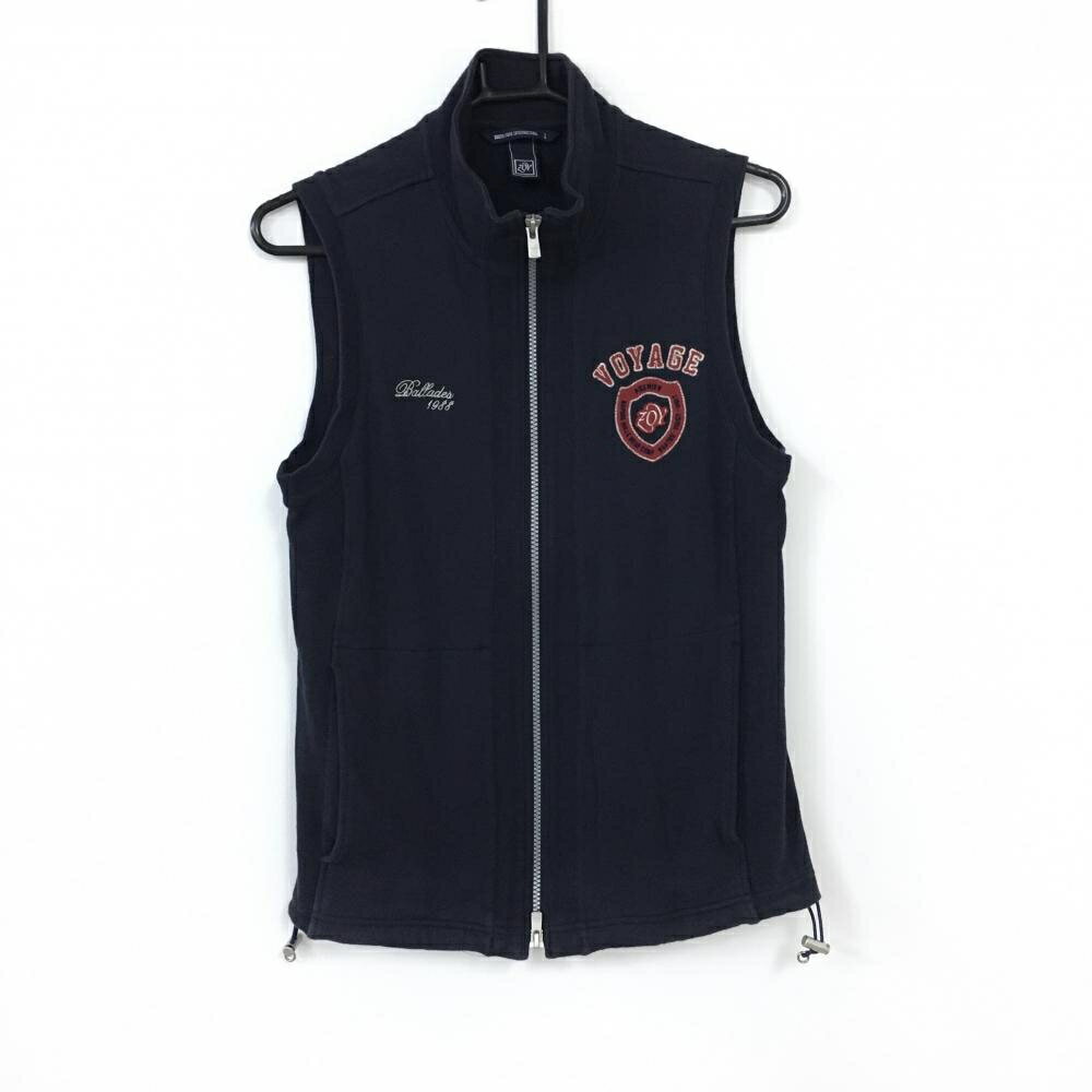 ★特価80%OFF★ゾーイ アウターベスト ネイビー×レッド 綿90％ ドローコード メンズ 1 ゴルフウェア ZOY