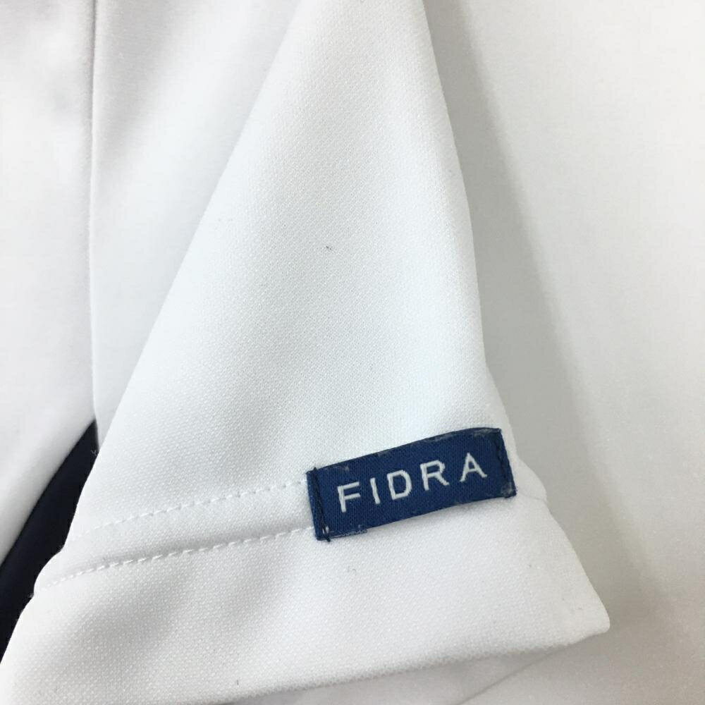 ★特価50%OFF★FIDRA フィドラ 半袖ポロシャツ 白×ネイビー サイドライン レディース S ゴルフウェア