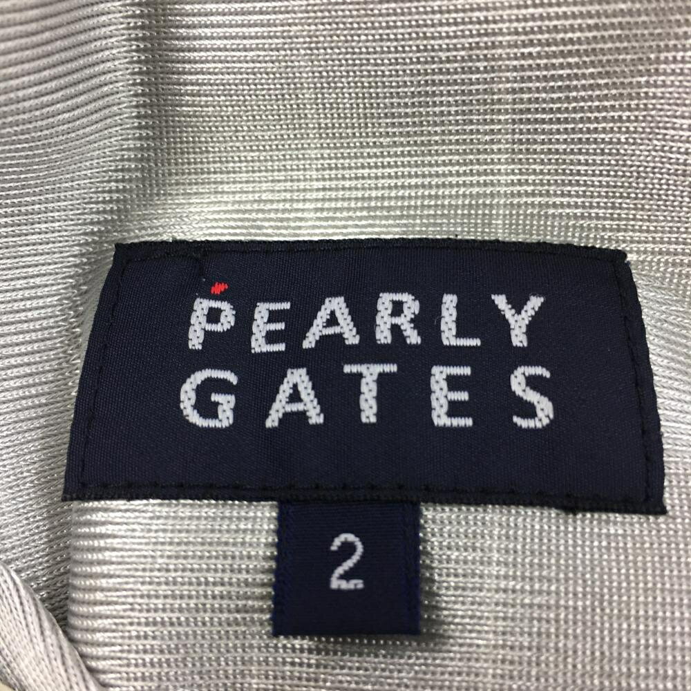 PEARLY GATES パーリーゲイツ パンツ ライトベージュ×ネイビー 蓄熱裏地 サイドライン レディース 2(L) ゴルフウェア