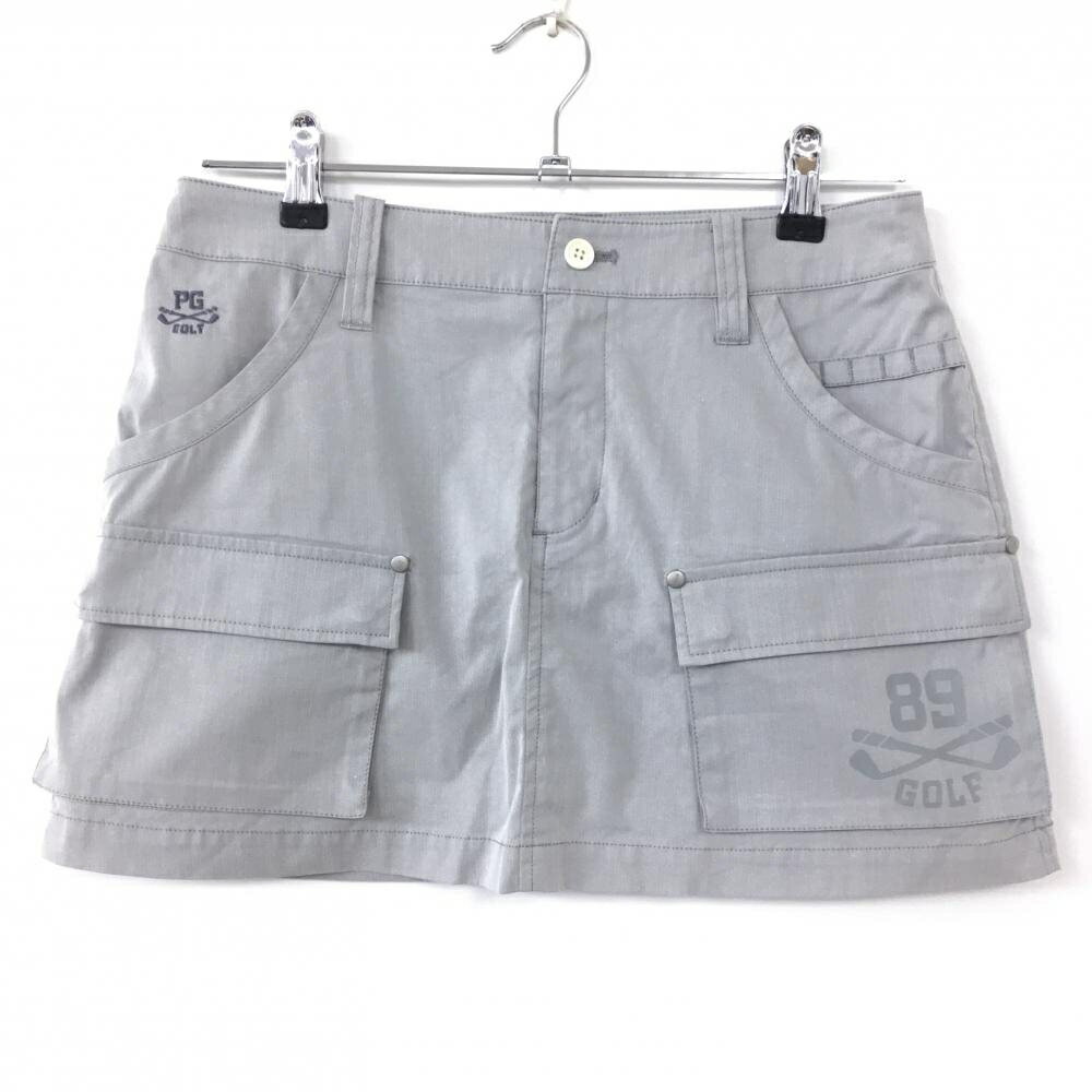 Skirts - 【美品】PEARLY GATES パーリーゲイツ カーゴスカート ライトグレー ヘリンボーン柄 レディース 0(S) ゴルフウェア