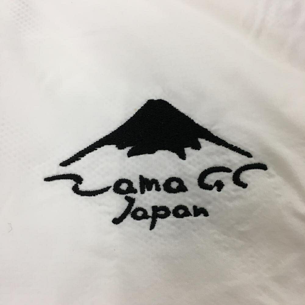 【美品】アディダス ジャケットブルゾン 白×黒 黒ライン 裏地メッシュ CLIMAPROOF レディース S ゴルフウェア adidas