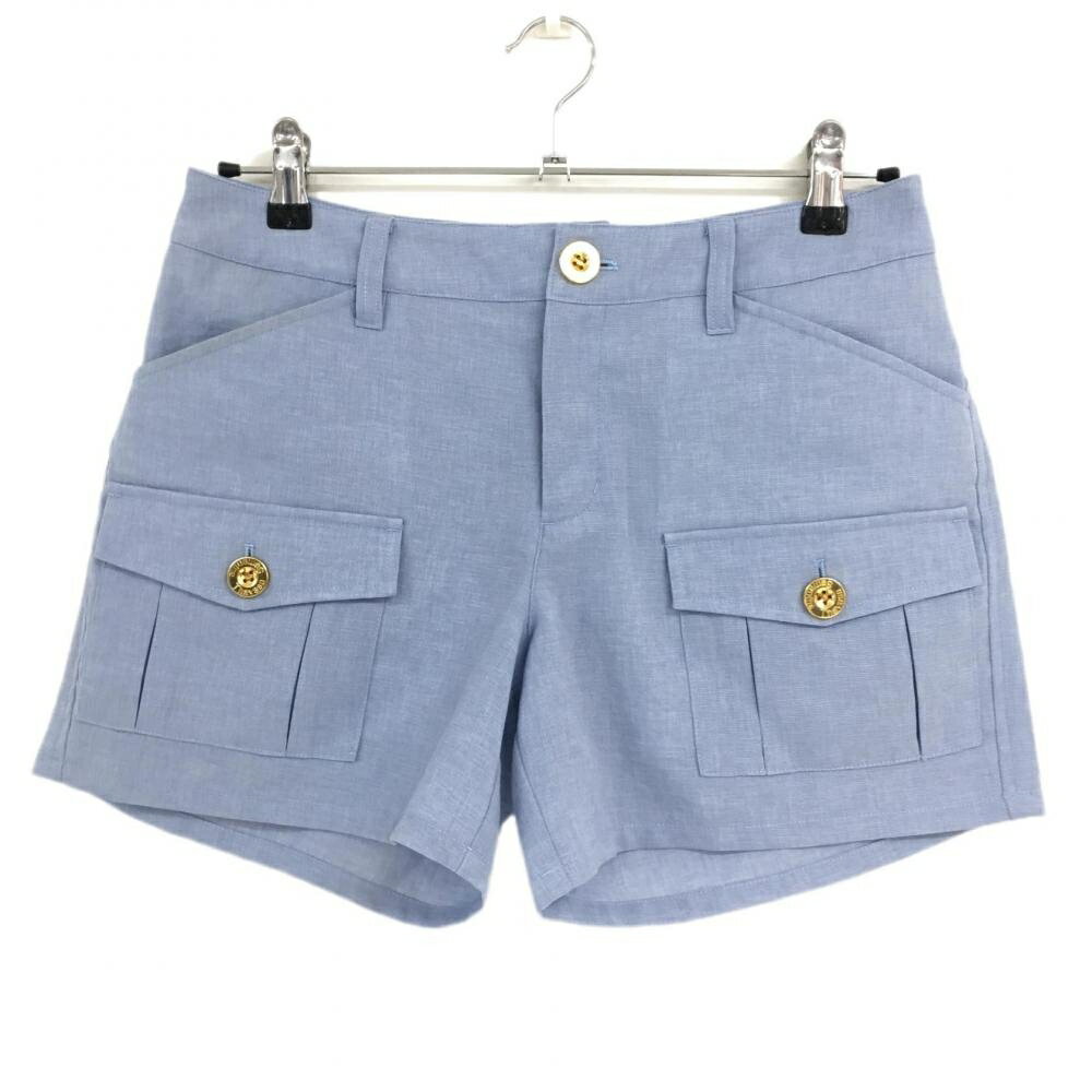 【美品】サマンサタバサ No.7 ショートパンツ ライトブルー 薄手 春夏 レディース 38 ゴルフウェア Samantha Thavasa