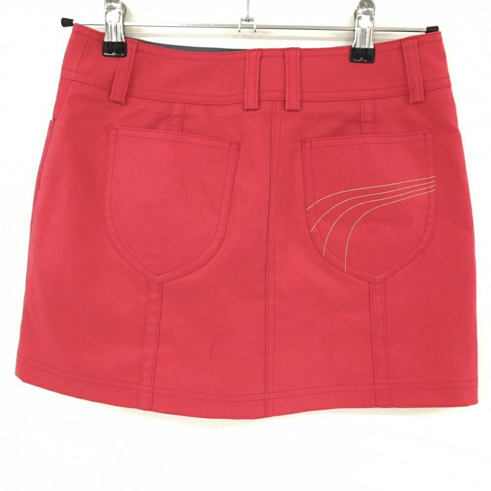プーマ スカート ピンクレッド ステッチ 刺しゅう レディース S ゴルフウェア PUMA