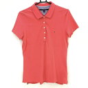 ★特価★トミーヒルフィガー 半袖ポロシャツ ピンクレッド シンプル ストレッチ レディース L/G ゴルフウェア Tommy Hilfiger Golf