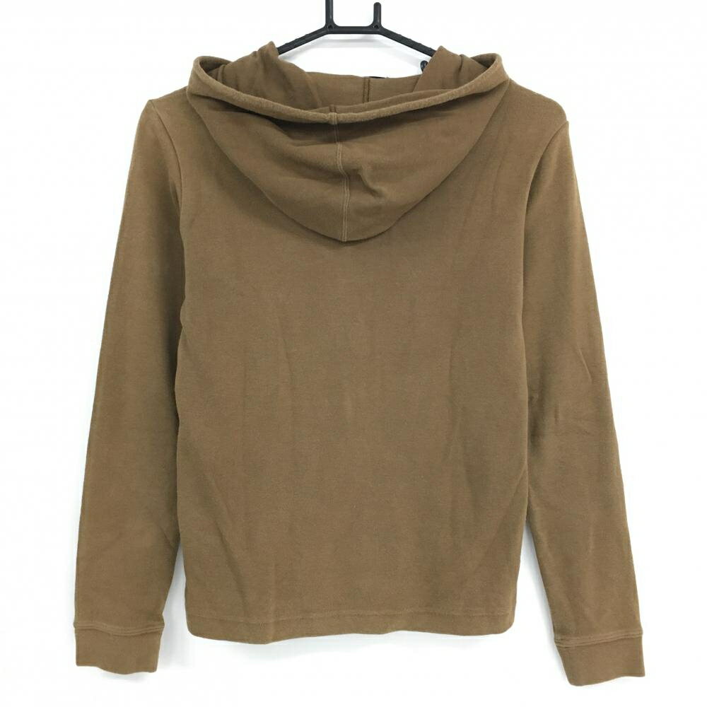 パーリーゲイツ パーカー ブラウン×白 シンプル コットン混 レディース 0(S) ゴルフウェア PEARLY GATES