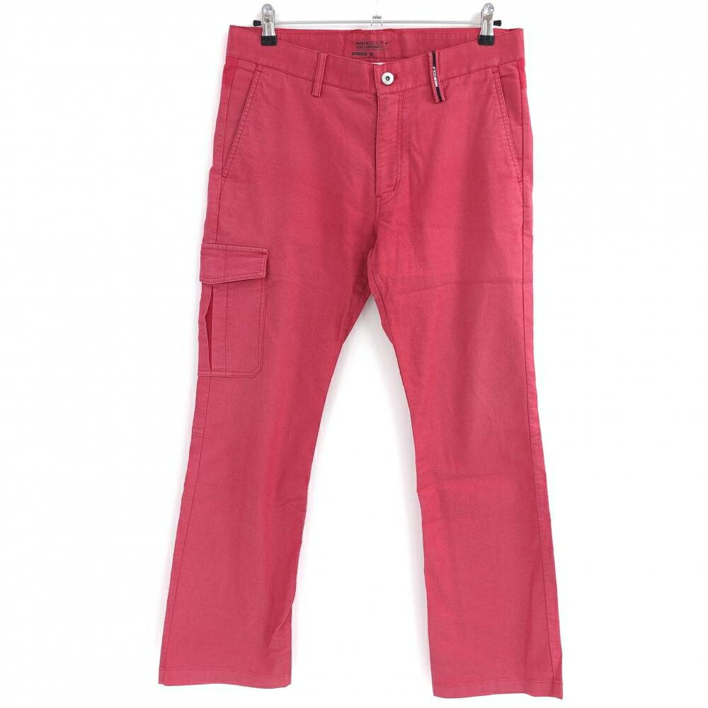 ★特価80%OFF★ナイキ パンツ レッド 織生地 一部メッシュ メンズ 33 ゴルフウェア NIKE