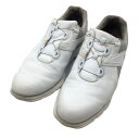 商品説明 ブランド FootJoy アイテム ゴルフシューズ 表記サイズ 27 ※海外サイズの場合もございます。必ず実寸サイズをご確認ください。 実寸サイズ アウトソール全長：約30cmアウトソール最大幅：約11cm ※実寸サイズの採寸方法については、こちらをご覧ください。 特徴・仕様 付属品 商品ランク B+ コメント 内側汚れ、しわ、BOA傷 ★ 実寸サイズは、平台に平置きして外寸を測定しておりますので、商品によっては若干の誤差が生じます。数cmの誤差は予めご了承くださいませ。 ★ 商品詳細の追記・訂正をする場合がございますので、必ず最下段までお読みください。 商品ランク（ゴルフウェア） N 新品（タグ付き) S 新品未使用品（タグなし） A+ 使用感や汚れ等がない、または目立たない綺麗な中古品 A 使用感や汚れ等が少ない美品や良品 B+ 使用感や中小の汚れ等がある一般的な中古品 B 使用感や大中の汚れ等がある一般的な中古品 C 使用感や大中の汚れ、小さな穴等がある中古品 商品ランク（ゴルフシューズ） N 新品（タグ付き) S 新品未使用品（タグなし） A+ しわや汚れ等がない、または少ない綺麗な中古品 A しわや小さな汚れはあるが、使用感が少ない美品や良品 B+ しわや中小の汚れ、使用感がある一般的な中古品 B しわや大中の汚れ、使用感がある一般的な中古品 C しわや大中の汚れ、使用感がある中古品 D しわや大きな汚れ、使用感がある中古品 &nbsp;★A+～CランクはUSED品となりますので、神経質な方はご入札をお控えください。 &nbsp;★Nランクは新品商品ですが、一部保管時による汚れ等があります。商品説明や写真で必ずご確認ください。　