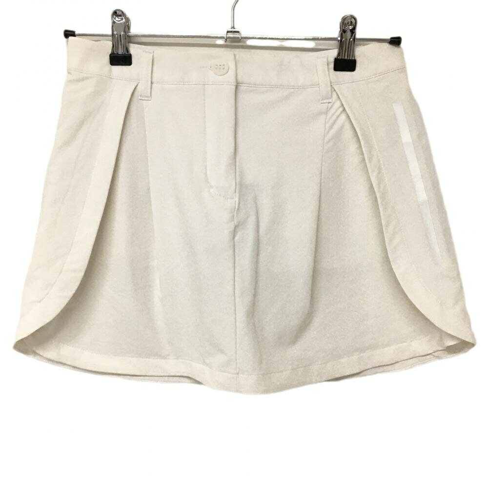 【超美品】アディダス スカート 白 サイド3ライン白 レディース S ゴルフウェア adidas