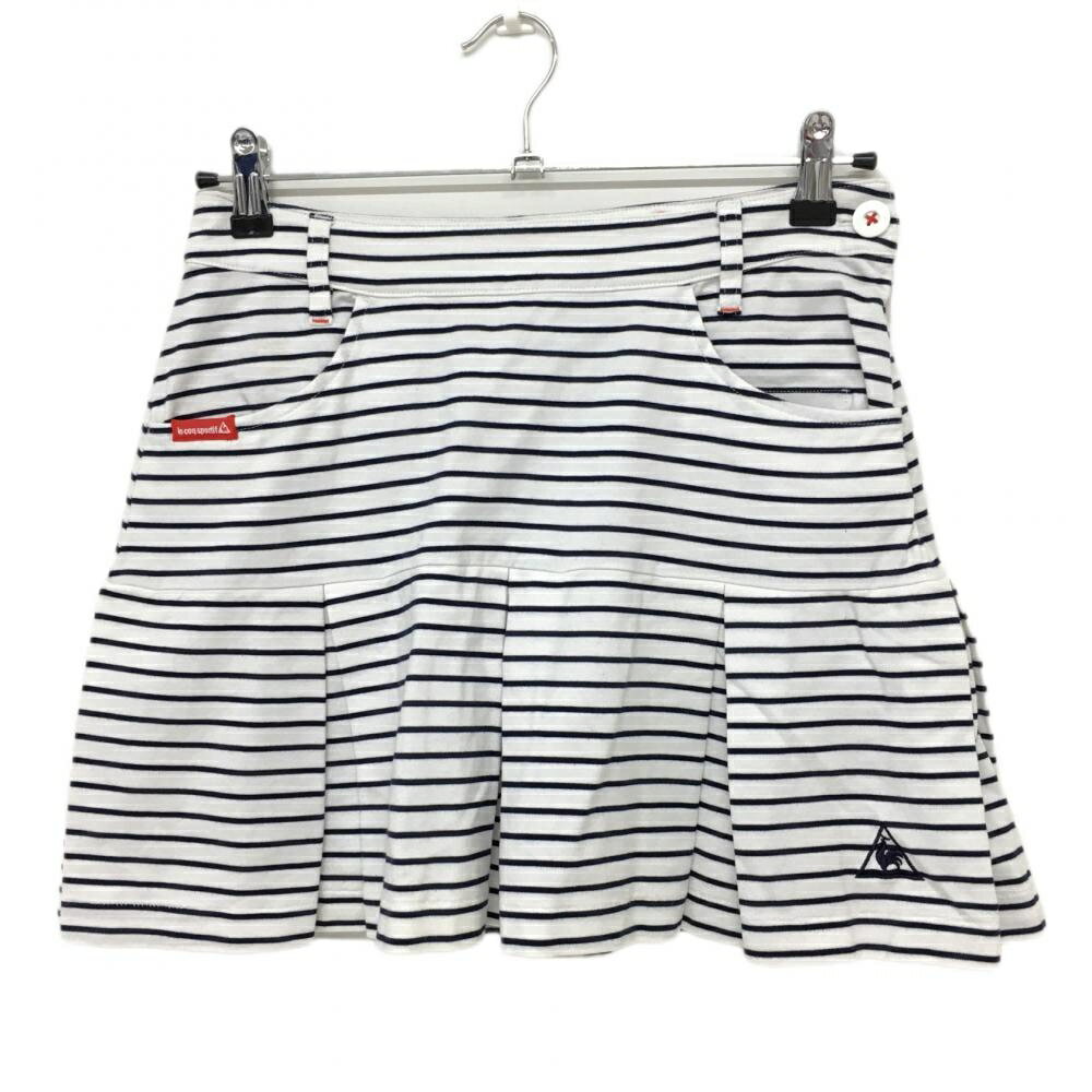 ルコックスカート白×ネイビーボーダ...