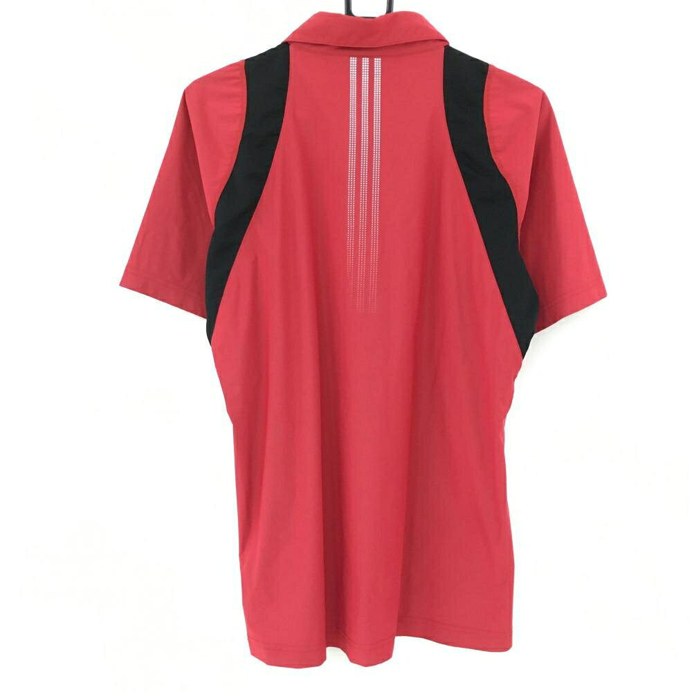 [クーポン対象品]【超美品】アディダス スニード レッド×黒 ハーフジップ 撥水 ブルゾン メンズ L/G ゴルフウェア adidas