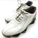 商品説明 ブランド FootJoy アイテム ゴルフシューズ 表記サイズ 26 ※海外サイズの場合もございます。必ず実寸サイズをご確認ください。 実寸サイズ アウトソール全長：約29cmアウトソール最大幅：約11,5cm ※実寸サイズの採寸方法については、こちらをご覧ください。 特徴・仕様 付属品 商品ランク A コメント 汚れ ★ 実寸サイズは、平台に平置きして外寸を測定しておりますので、商品によっては若干の誤差が生じます。数cmの誤差は予めご了承くださいませ。 ★ 商品詳細の追記・訂正をする場合がございますので、必ず最下段までお読みください。 商品ランク（ゴルフウェア） N 新品（タグ付き) S 新品未使用品（タグなし） A+ 使用感や汚れ等がない、または目立たない綺麗な中古品 A 使用感や汚れ等が少ない美品や良品 B+ 使用感や中小の汚れ等がある一般的な中古品 B 使用感や大中の汚れ等がある一般的な中古品 C 使用感や大中の汚れ、小さな穴等がある中古品 商品ランク（ゴルフシューズ） N 新品（タグ付き) S 新品未使用品（タグなし） A+ しわや汚れ等がない、または少ない綺麗な中古品 A しわや小さな汚れはあるが、使用感が少ない美品や良品 B+ しわや中小の汚れ、使用感がある一般的な中古品 B しわや大中の汚れ、使用感がある一般的な中古品 C しわや大中の汚れ、使用感がある中古品 D しわや大きな汚れ、使用感がある中古品 &nbsp;★A+～CランクはUSED品となりますので、神経質な方はご入札をお控えください。 &nbsp;★Nランクは新品商品ですが、一部保管時による汚れ等があります。商品説明や写真で必ずご確認ください。　