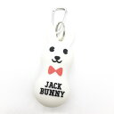 【超美品】ジャックバニーボールケース 白×黒 ボア ボーダーゴルフ Jack Bunny