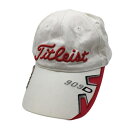 ★特価25%OFF★タイトリスト キャップ 白×レッド 立体刺しゅう ゴルフウェア TITLEIST