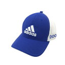 ★特価25%OFF★アディダス キャップ ブルー×白 立体ロゴ刺しゅう フリー(57-59cm) ゴルフウェア adidas