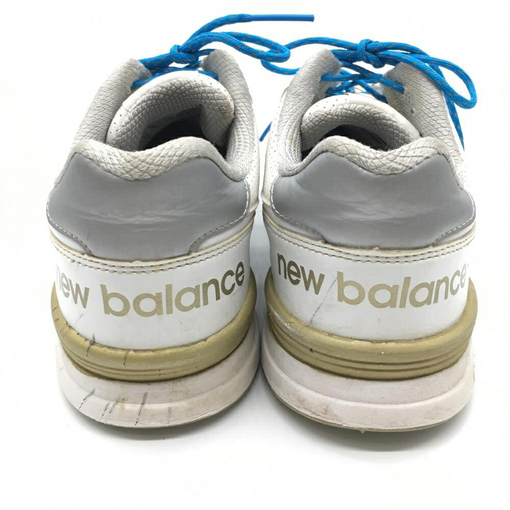 ニューバランス ゴルフシューズ 白×ゴールド MGS574G2 574 レディース 24.0 ゴルフウェア New Balance