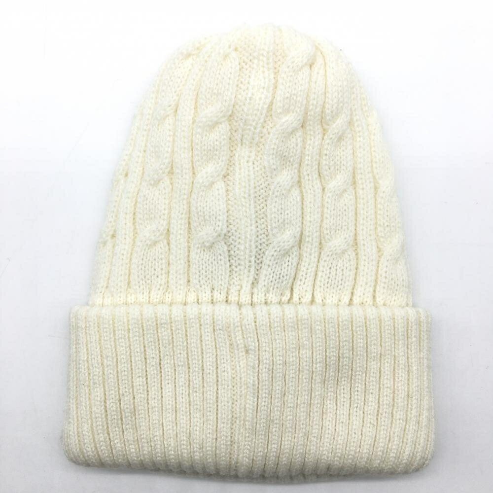 【超美品】マンシングウェア ニット帽 アイボリー ケーブル編み アクリル100％ FREE ゴルフウェア Munsingwear