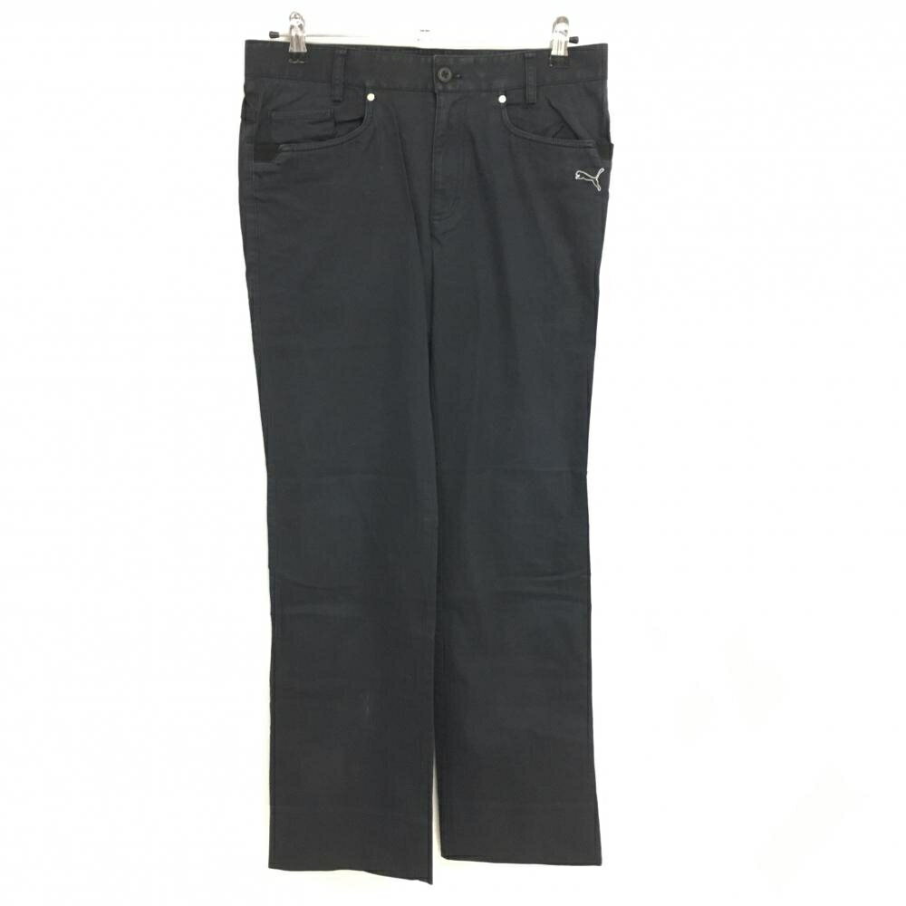 ★特価80%OFF★プーマ パンツ 黒 ストライプ織生地 ロゴ刺しゅう メンズ 82 ゴルフウェア PUMA