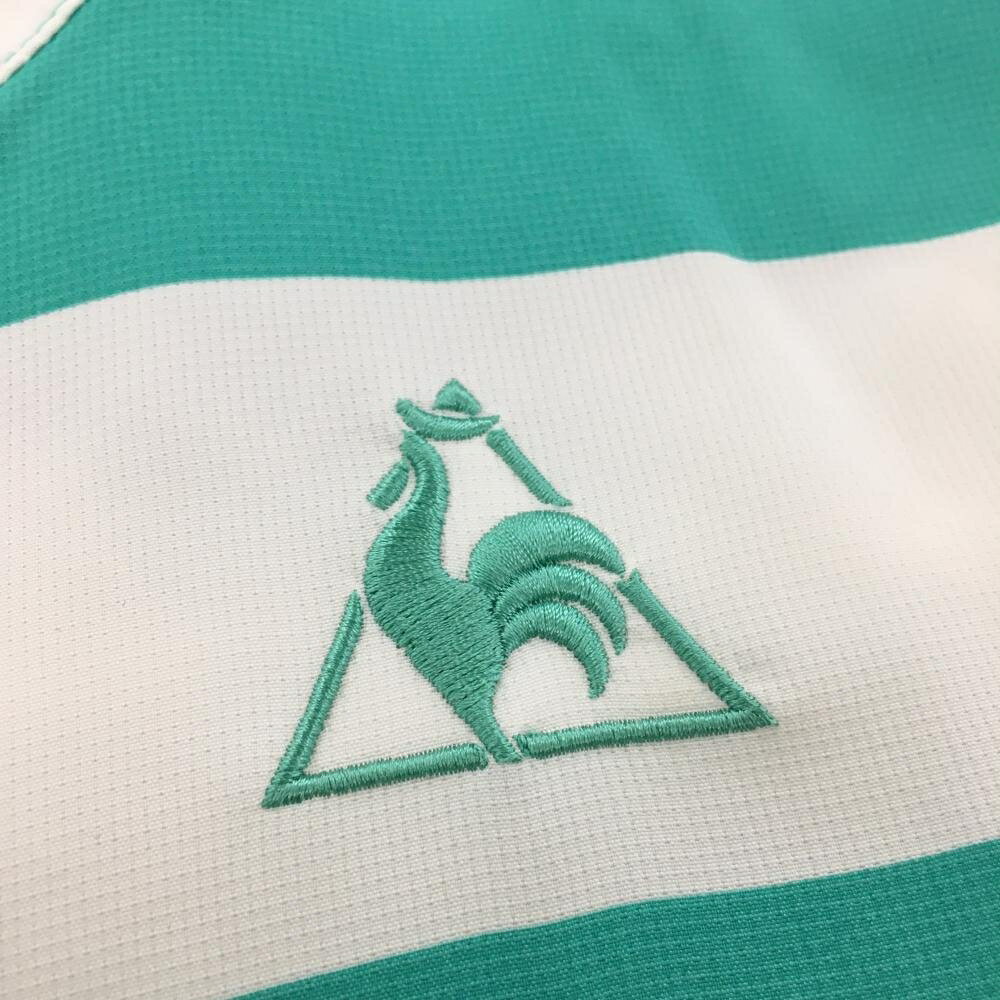 ルコック ジャケット 白×グリーン 太ボーダー 総柄 レディース M ゴルフウェア le coq sportif