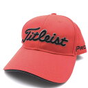 ★特価15%OFF★【超美品】タイトリスト キャップ レッド×黒 立体ロゴ刺しゅう ゴルフウェア TITLEIST