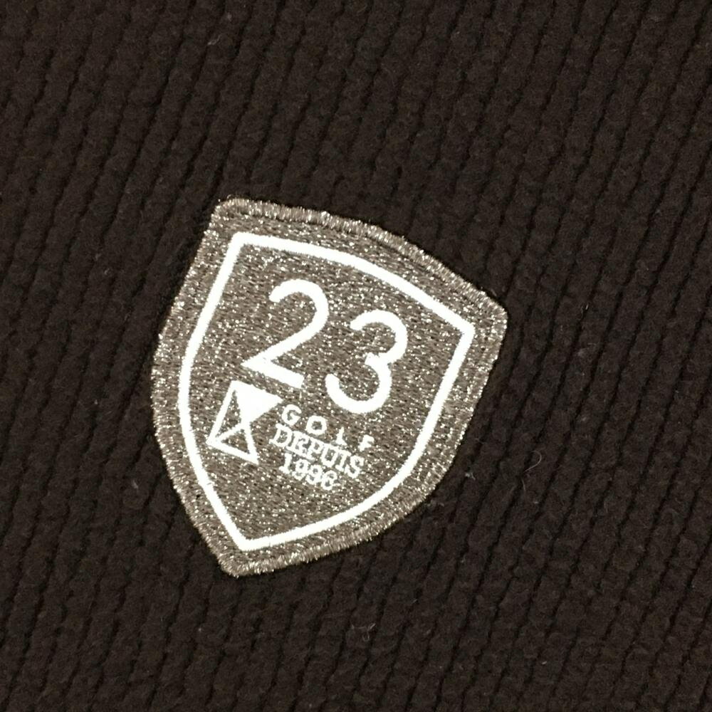 [クーポン対象品]【美品】23区ゴルフ ハイネックニットセーター ブラウン ロゴ刺し...