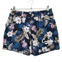 ★特価★【美品】クアルトユナイテッド ショートパンツ ネイビー×ピンク ボタニカル柄 総柄 レディース M ゴルフウェア CUARTO UNITED