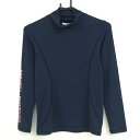 ★特価★【美品】サマンサタバサ UNDER25 ハイネックインナーシャツ ネイビー×ピンク 袖ロゴ レディース S ゴルフウェア Samantha Thavas...