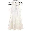 ★特価★【新品】シーピージー ノースリーブワンピース 白 高ストレッチ 撥水 UVカット 接触冷感 レディース 2(M) ゴルフウェア 2023年モデル CPG