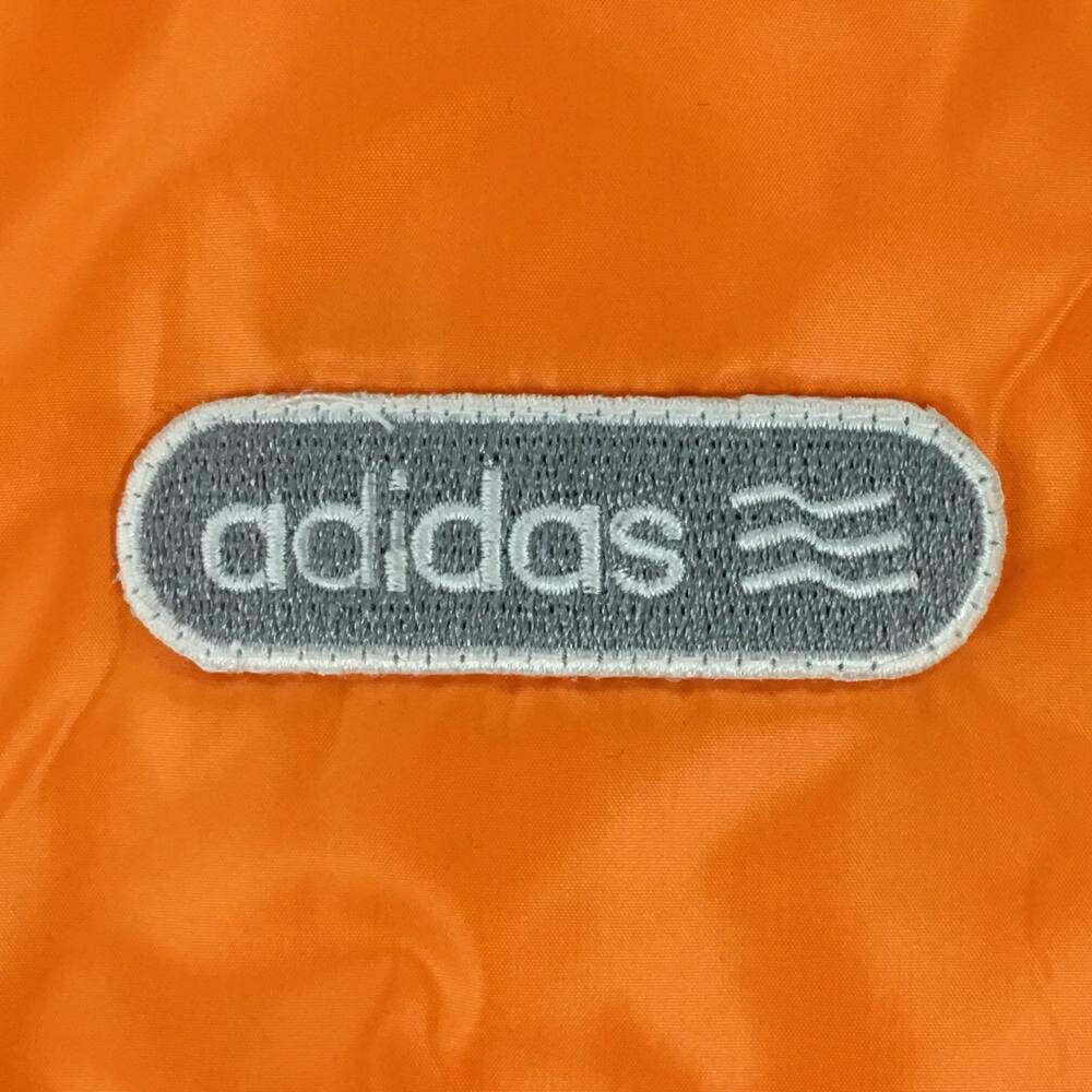 【超美品】アディダス 中綿ベスト オレンジ 胸元3ライン ロゴワッペン メンズ M/M ...