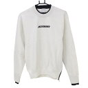 ★特価10%OFF★【超美品】ジャックバニー セーター 白×黒 フロントロゴ サイドジップ ニット メンズ 4(M) ゴルフウェア 2022年モデル Jack Bunny