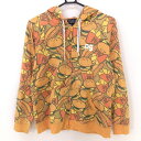 ★特価★【美品】パーリーゲイツ ジップパーカー オレンジ×レッド ハンバーガー柄 ポテト柄 レディース 1(M) ゴルフウェア PEARLY GATES