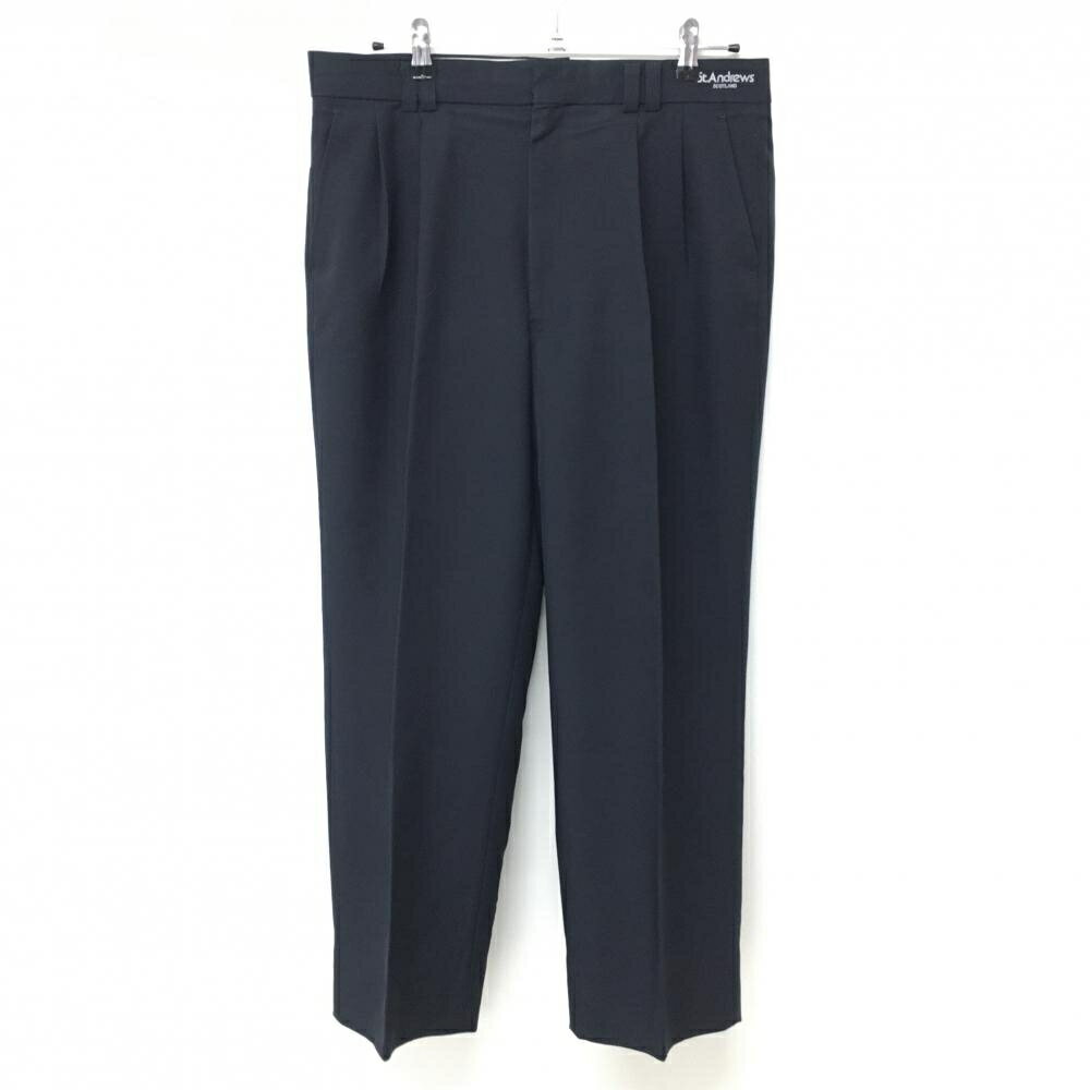 ★特価15%OFF★【美品】セントアンドリュース パンツ ネイビー ウエストロゴ刺しゅう メンズ 88 ゴルフウェア St ANDREWS