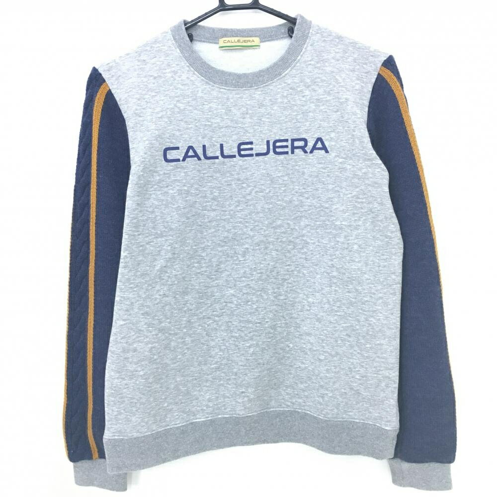 商品説明 ブランド CALLEJERA アイテム 切替トレーナー 表記サイズ 1 ※海外サイズの場合もございます。必ず実寸サイズをご確認ください。 実寸サイズ 身幅：約46cm袖丈：約59cm肩幅：約39cm着丈：約57cm ※実寸サイズの採寸方法については、こちらをご覧ください。 特徴・仕様 付属品 商品ランク A+ コメント ★ 実寸サイズは、平台に平置きして外寸を測定しておりますので、商品によっては若干の誤差が生じます。数cmの誤差は予めご了承くださいませ。 ★ 商品詳細の追記・訂正をする場合がございますので、必ず最下段までお読みください。 商品ランク（ゴルフウェア） N 新品（タグ付き) S 新品未使用品（タグなし） A+ 使用感や汚れ等がない、または目立たない綺麗な中古品 A 使用感や汚れ等が少ない美品や良品 B+ 使用感や中小の汚れ等がある一般的な中古品 B 使用感や大中の汚れ等がある一般的な中古品 C 使用感や大中の汚れ、小さな穴等がある中古品 商品ランク（ゴルフシューズ） N 新品（タグ付き) S 新品未使用品（タグなし） A+ しわや汚れ等がない、または少ない綺麗な中古品 A しわや小さな汚れはあるが、使用感が少ない美品や良品 B+ しわや中小の汚れ、使用感がある一般的な中古品 B しわや大中の汚れ、使用感がある一般的な中古品 C しわや大中の汚れ、使用感がある中古品 D しわや大きな汚れ、使用感がある中古品 &nbsp;★A+～CランクはUSED品となりますので、神経質な方はご入札をお控えください。 &nbsp;★Nランクは新品商品ですが、一部保管時による汚れ等があります。商品説明や写真で必ずご確認ください。　