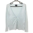 ★特価★パーリーゲイツ ニットカーディガン ライトブルー ロゴ刺しゅう 薄手 レディース 1(M) ゴルフウェア PEARLY GATES