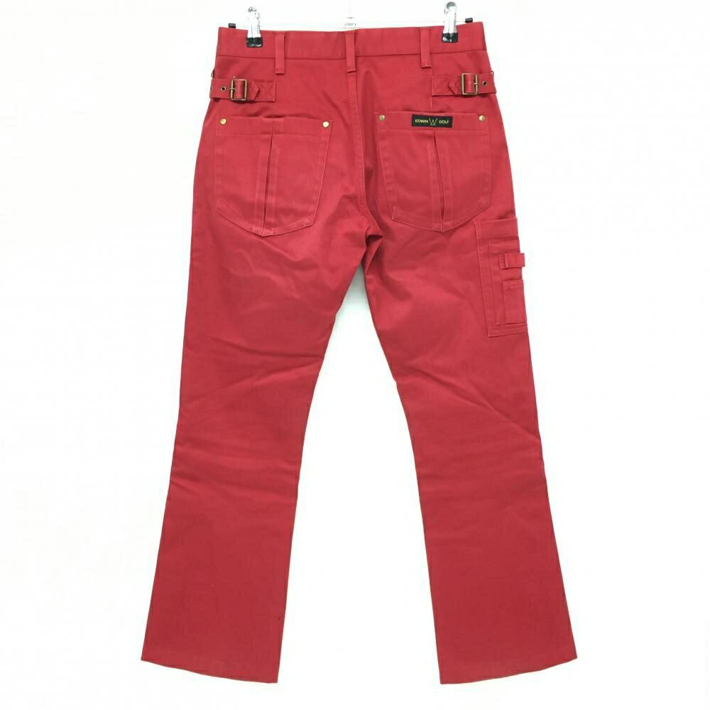 エドウィン パンツ レッド 複数ポケット ストレッチ メンズ S ゴルフウェア EDWIN GOLF