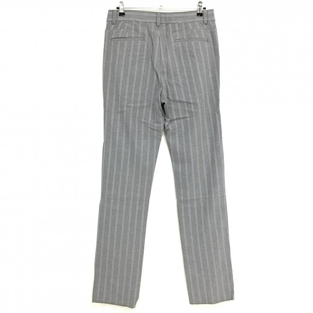 【新品】エフィカスオム パンツ グレー×ネイビー ストライプ 秋冬 ストレッチ メンズ 88 ゴルフウェア efficace