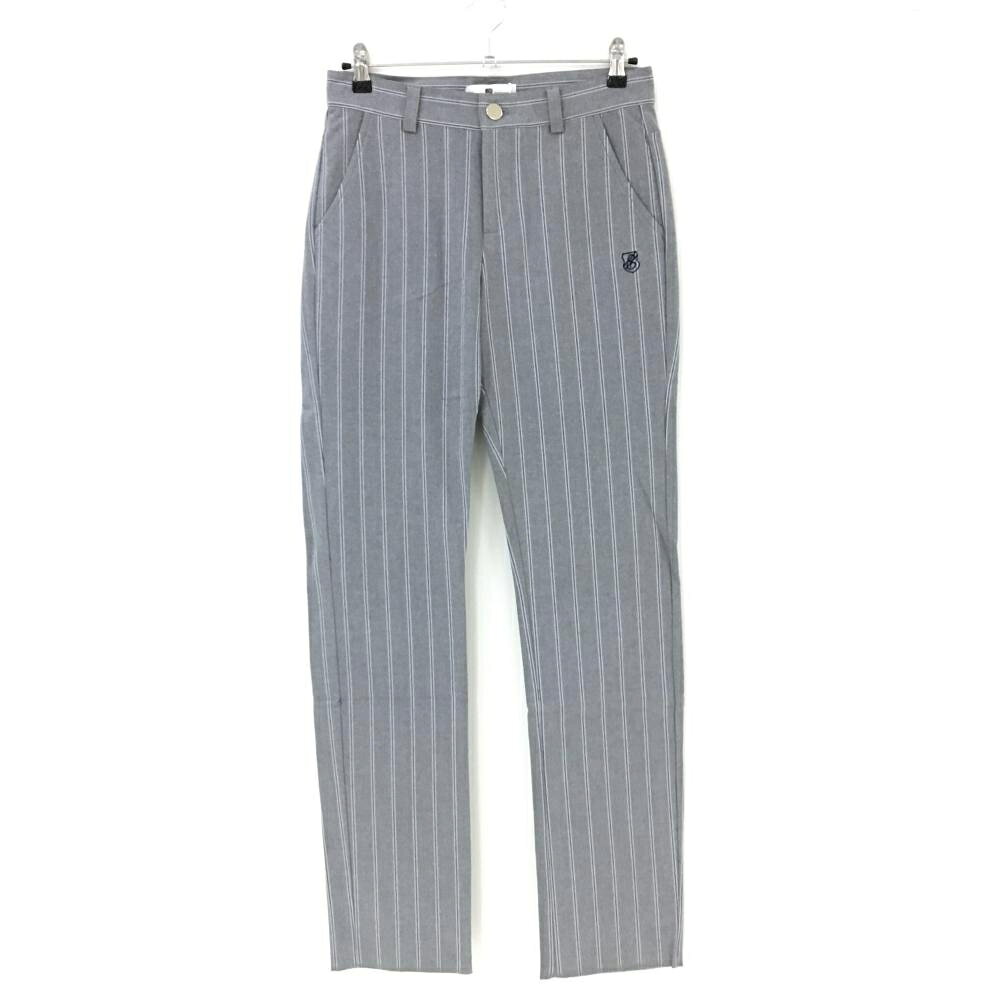 Men'S Wear - 【新品】エフィカスオム パンツ グレー×ネイビー ストライプ 秋冬 ストレッチ 裾未処理 メンズ 79 ゴルフウェア efficace