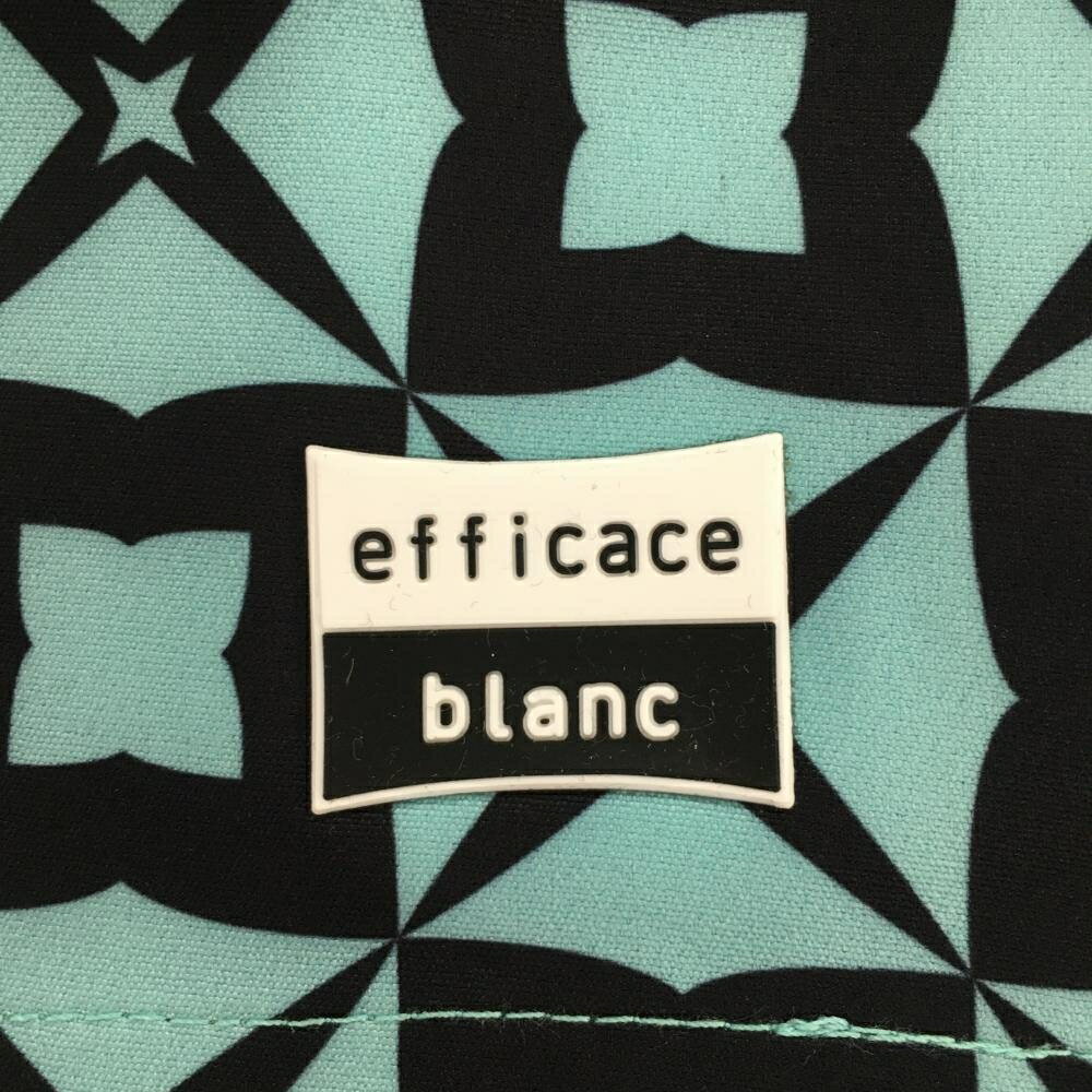 【新品】エフィカスブラン スカート ブルーグリーン×黒 総柄 内側インナーパンツ レディース L ゴルフウェア efficace