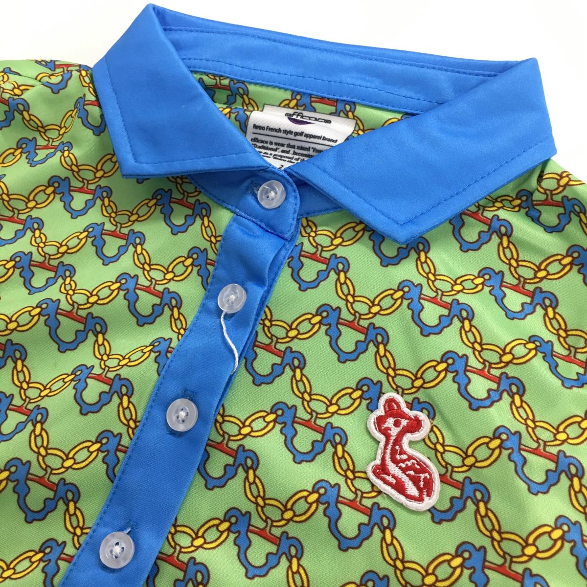 【新品】エフィカス ノースリーブワンピース ライトグリーン×ライトブルー マリン...