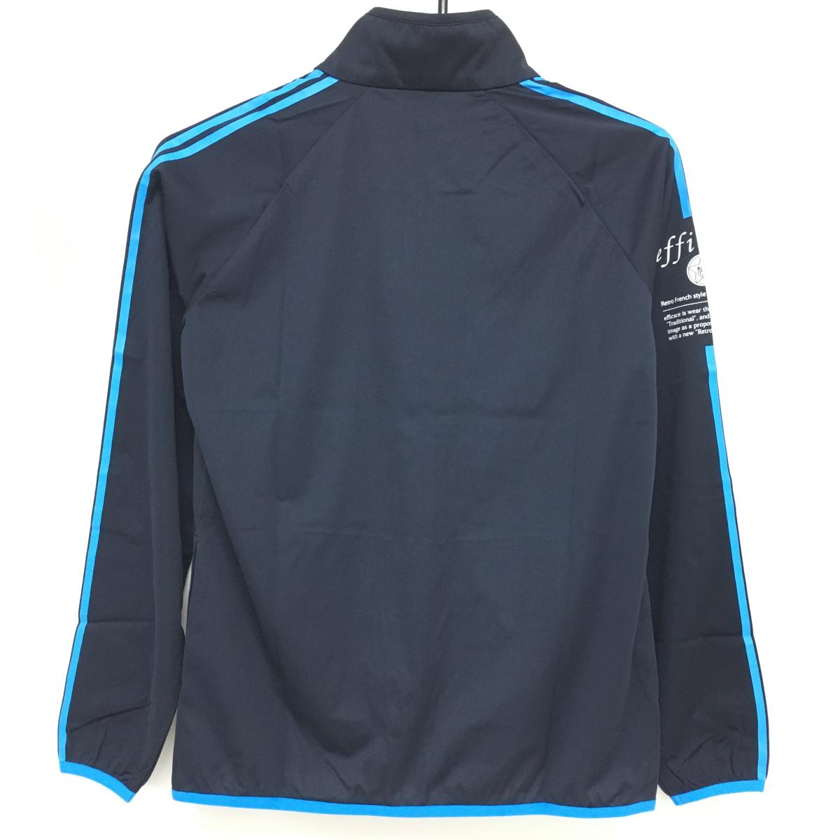 【ポイント10倍！楽天スーパーセール期間限定】【新品】エフィカス ウインドブレーカー ネイビー×白 ストレッチ 撥水 ブルゾン レディース S ゴルフウェア efficace
