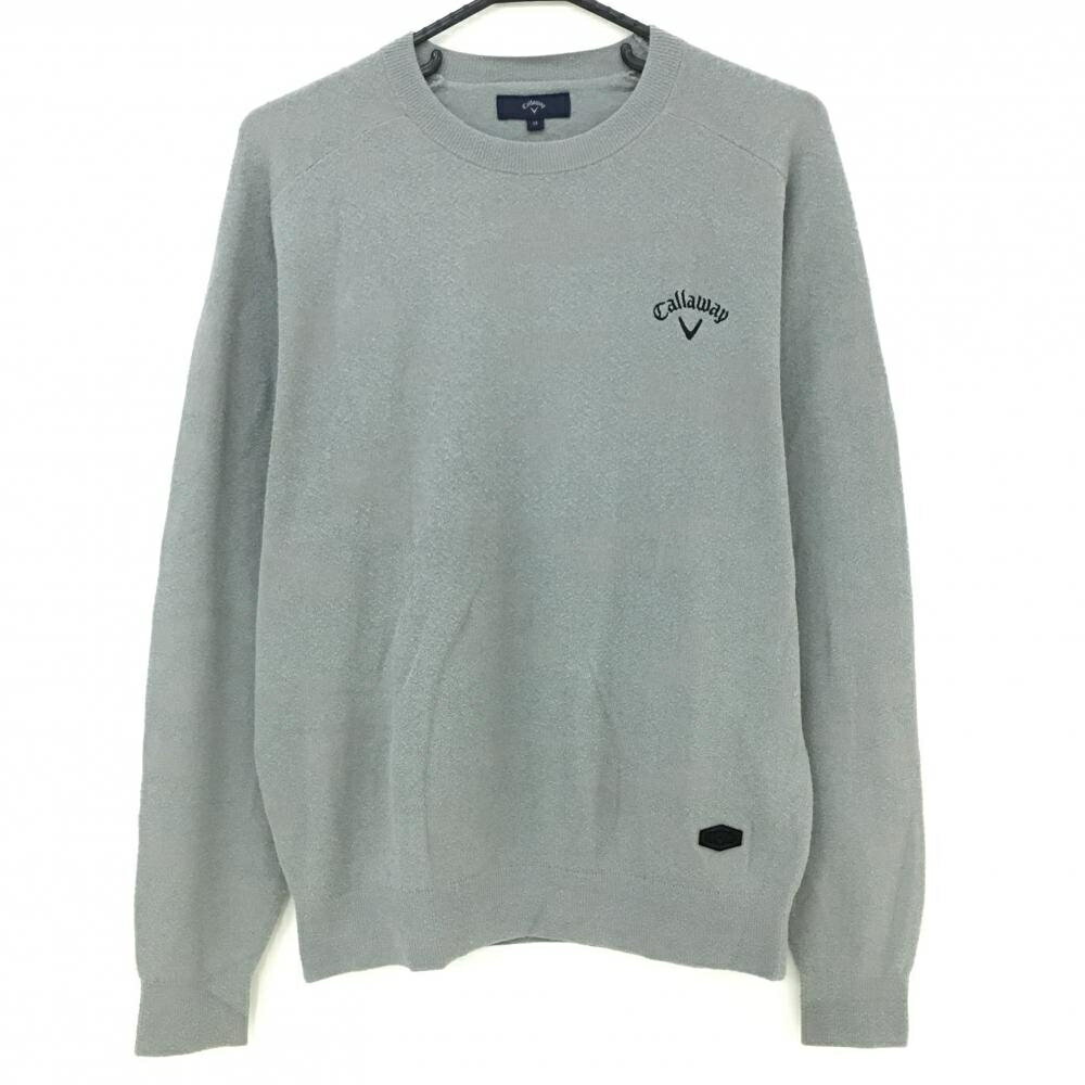 ★特価15%OFF★【美品】キャロウェイ セーター ブルーグレー 地模様 メンズ M ゴルフウェア 2023年モデル Callaway