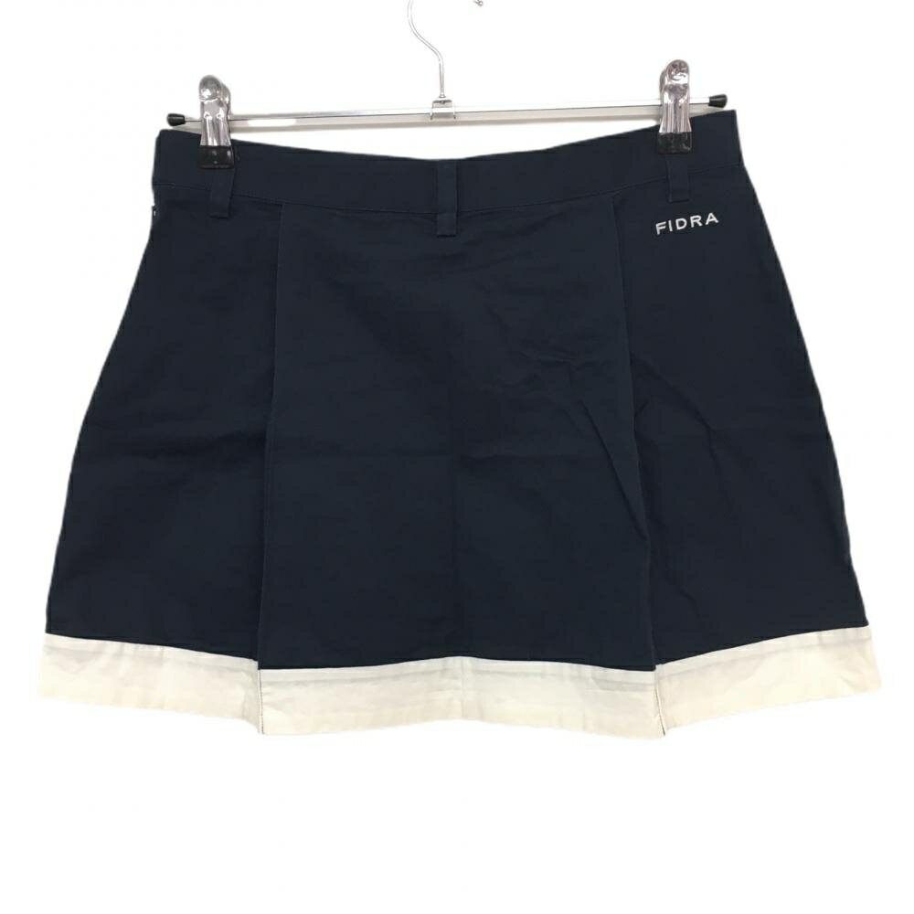 【美品】フィドラ スカート ネイビー×白 バイカラー レディース M/M ゴルフウェア FIDRA